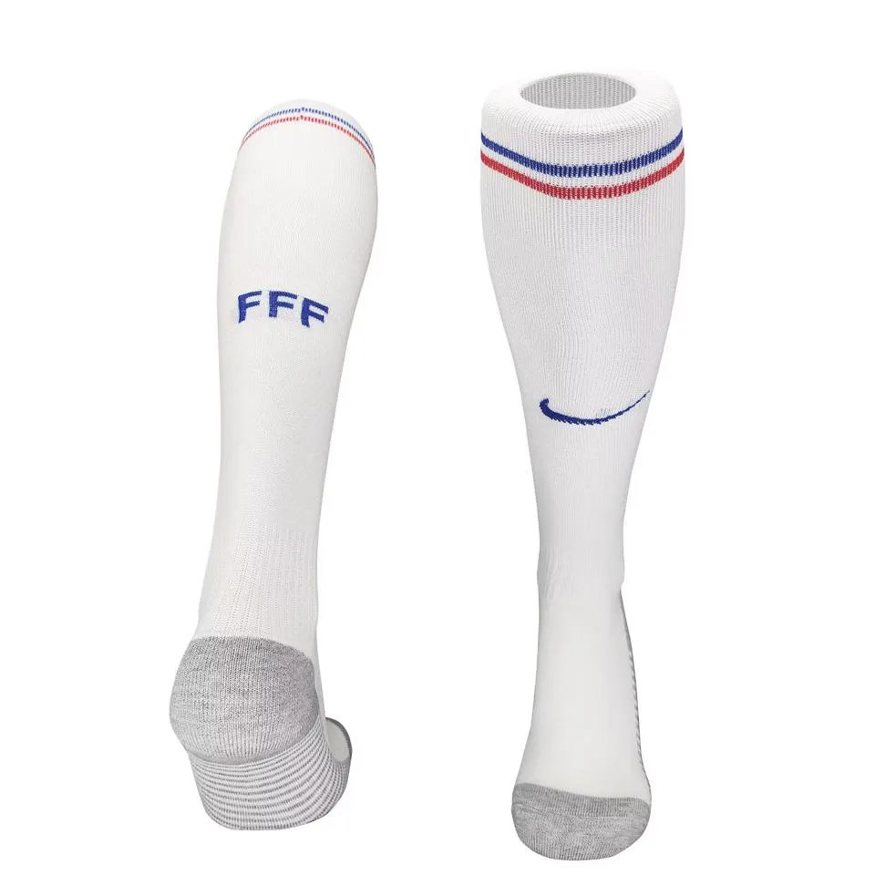 AAA Quality France 2024 Euro Away White Soccer Socks
